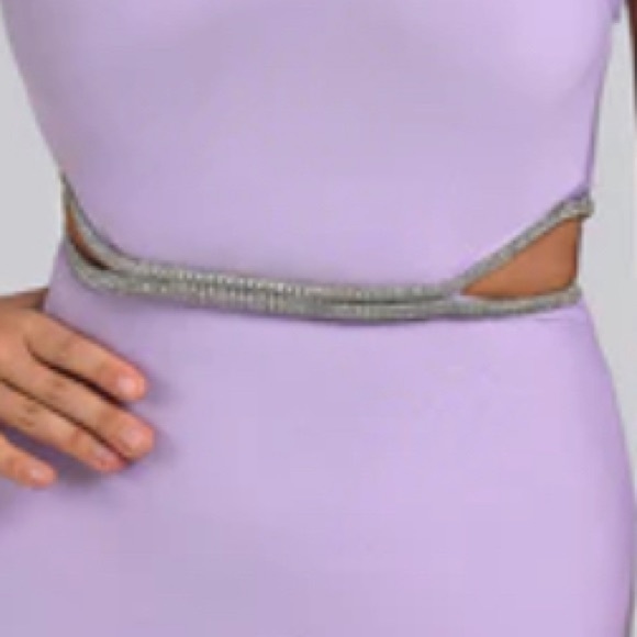 Lavender Mini Bandage Dress will make a romantic out of you! - Picture 2 of 2